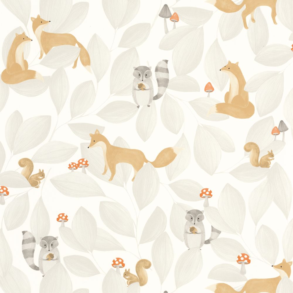 28R86OGu69 Casadeco tapeet Woodland Animals
