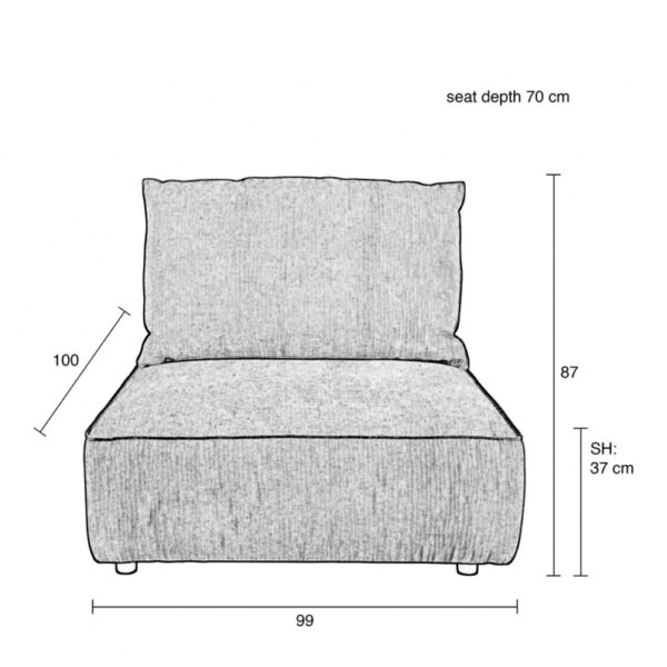 Zuiver diivan Hunter Element 1.5-seater