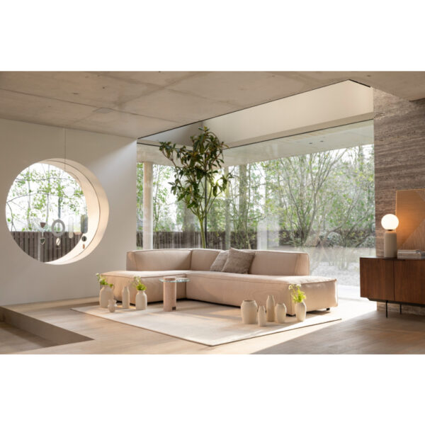 Zuiver nurgadiivan Fat Freddy Rib Sofa Left Natural