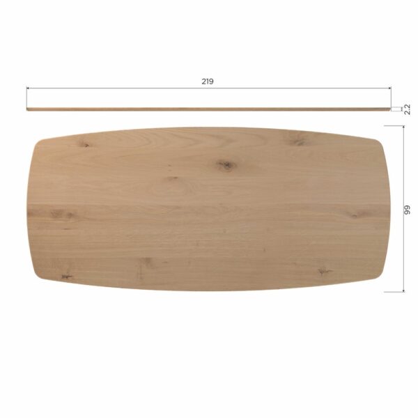 De Eekhoorn ovaalne söögilaud Jouw Unieke Tafel, 220x100cm