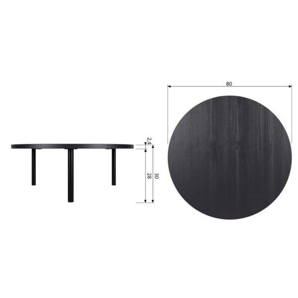 De Eekhoorn kohvilaud Collection, ümmargune O80cm