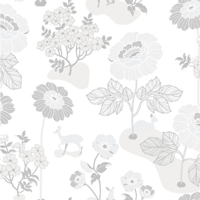 Duro tapeet Blomsteräng, silver