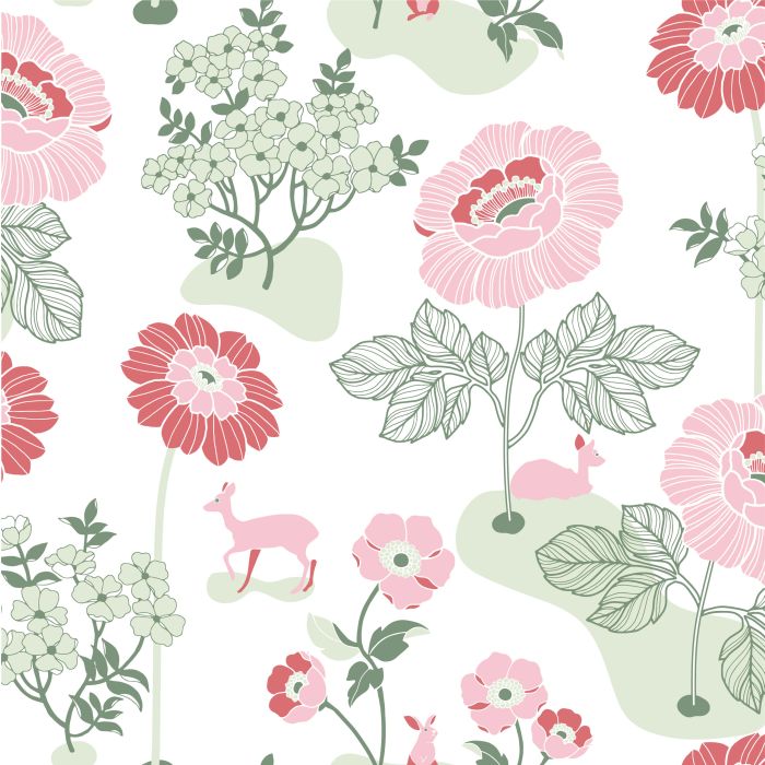 Duro tapeet Blomsteräng, röd