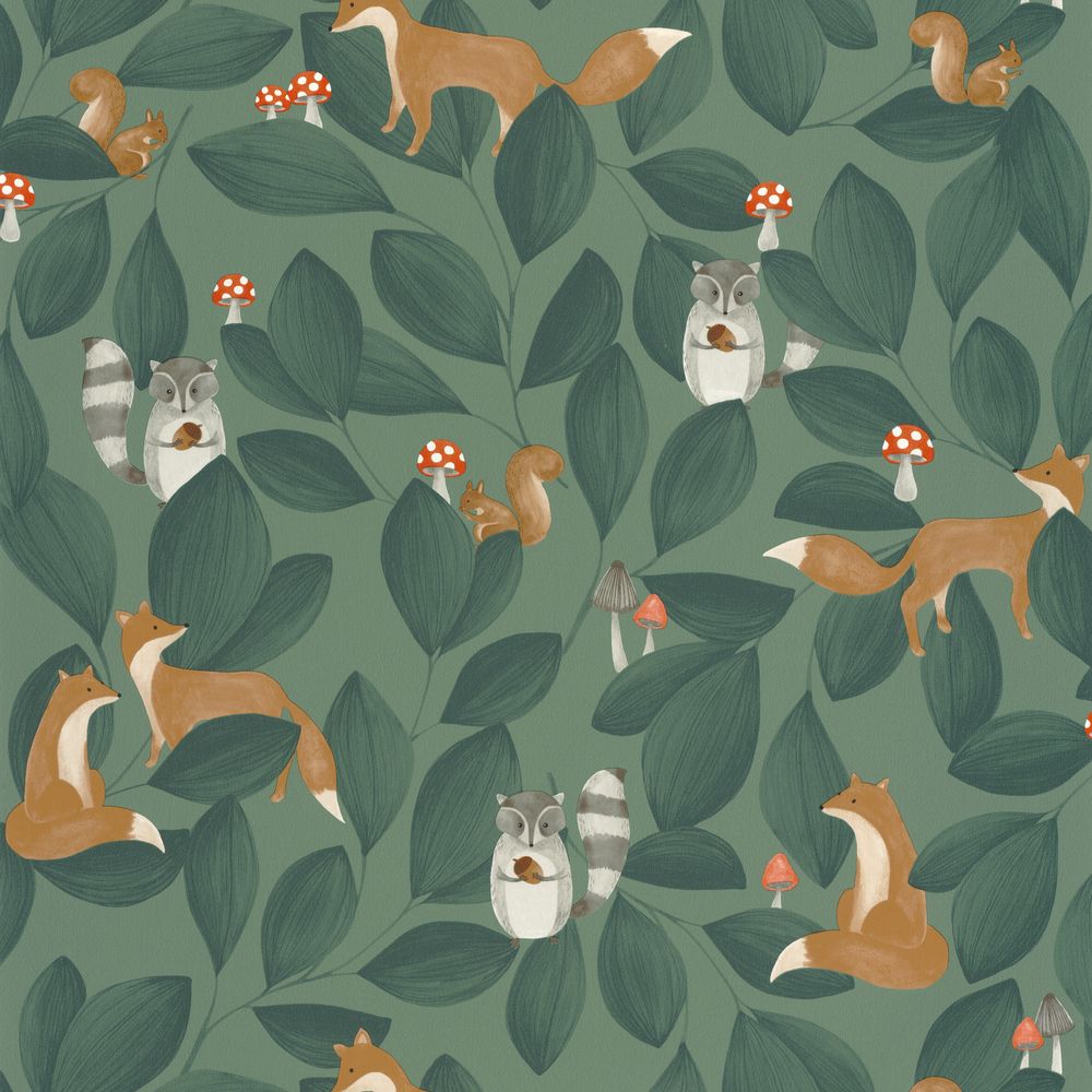 3Iv3o5sHCo Casadeco tapeet Woodland Animals