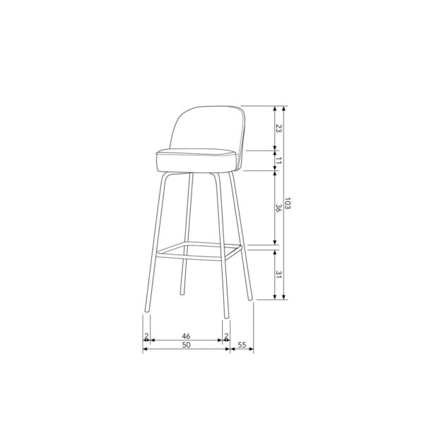De Eekhoorn Vogue baaritool 80cm
