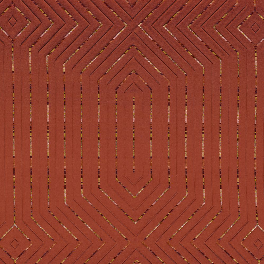 9133 - Left211 Casamance kangas Pyramide Orange Brûlee