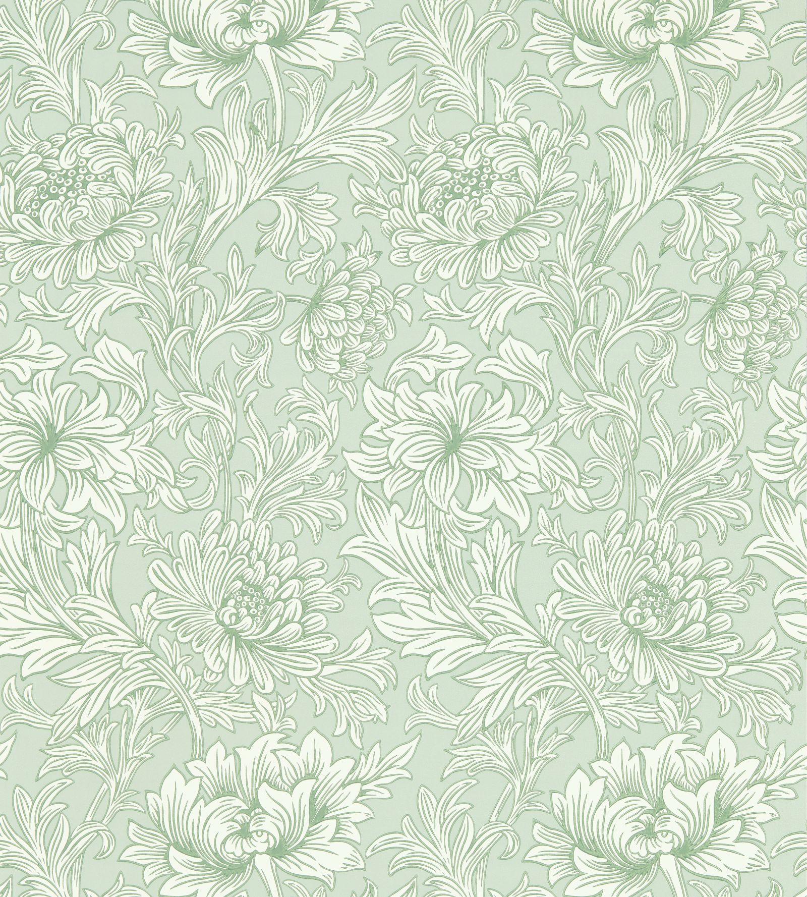 Morris & Co. tapeet Chrysanthemum Toile