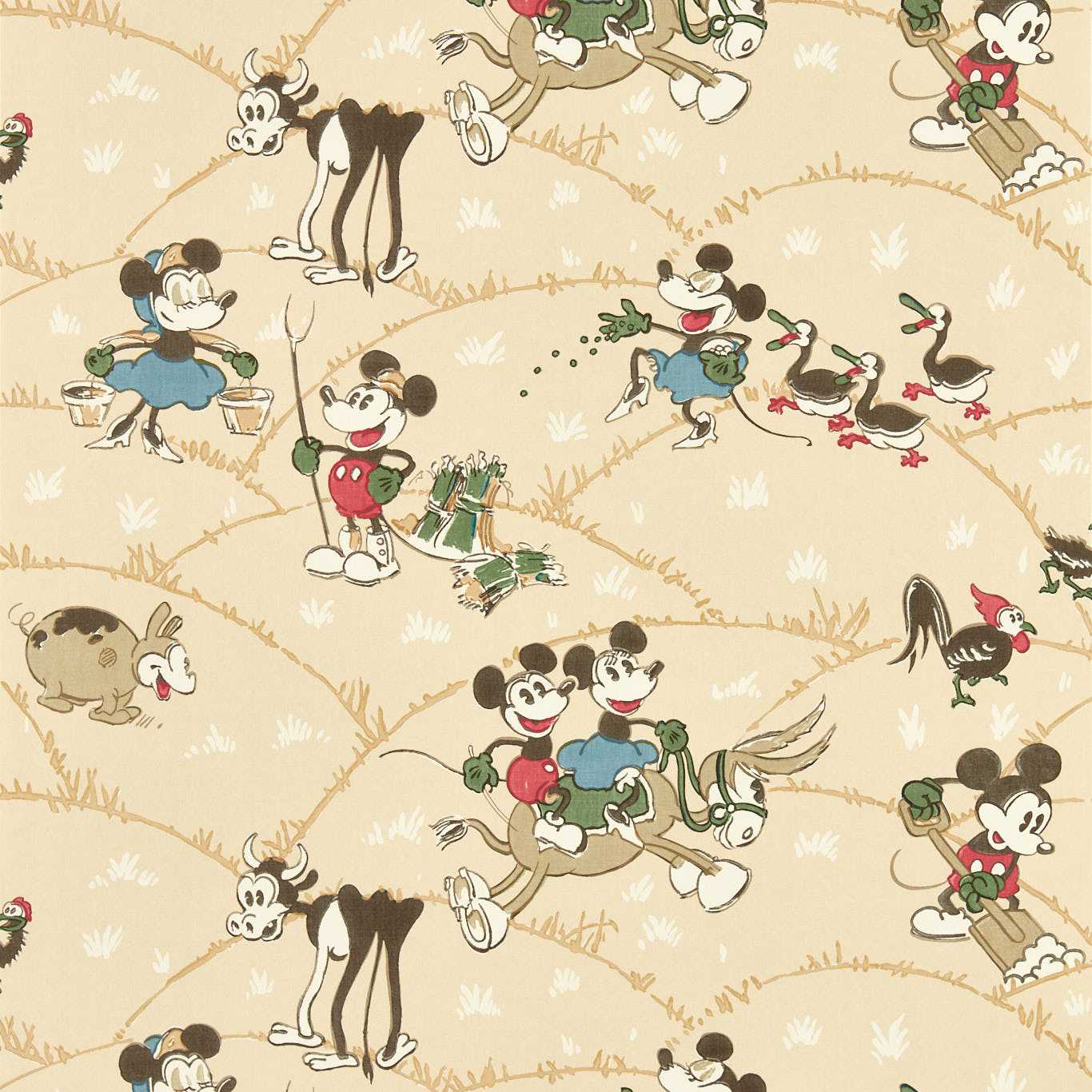 Sanderson tapeet Mickey At The Farm