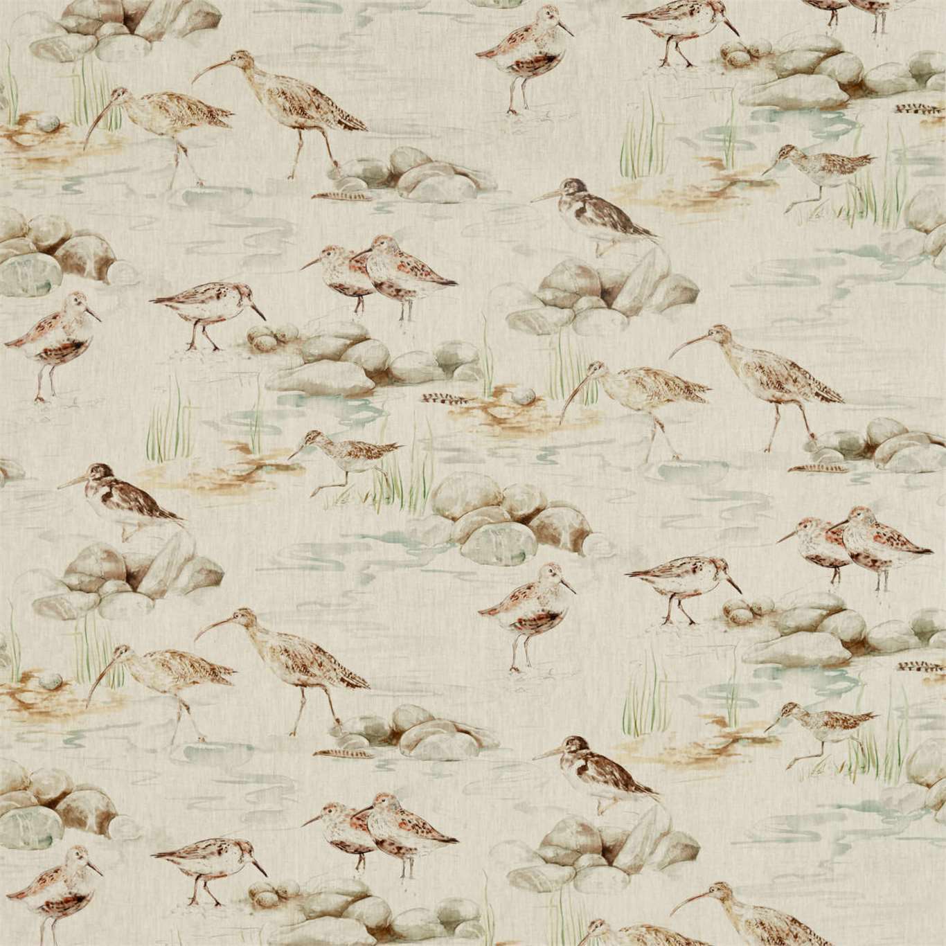 Sanderson kangas Estuary Birds Linen