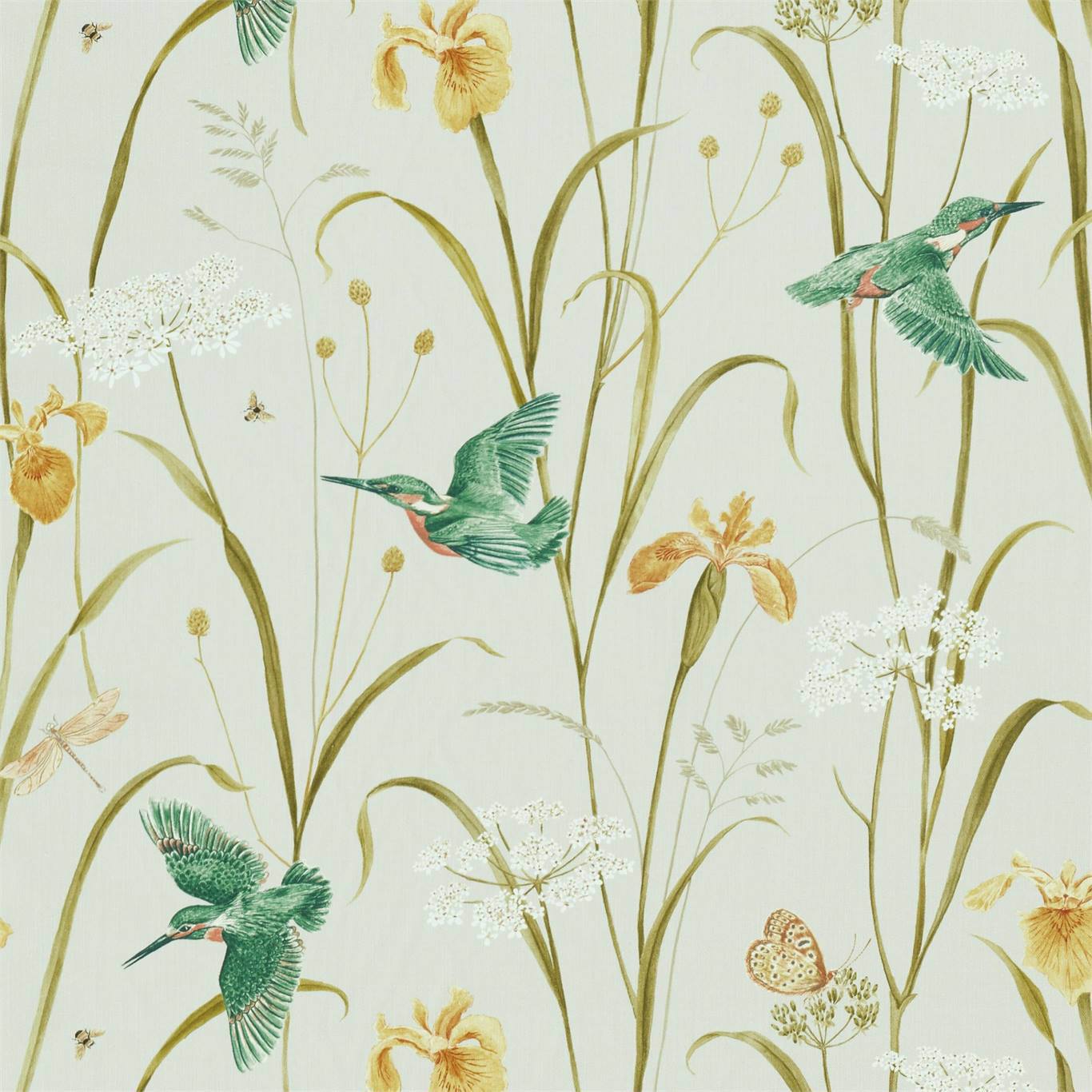 Sanderson kangas Kingfisher & Iris