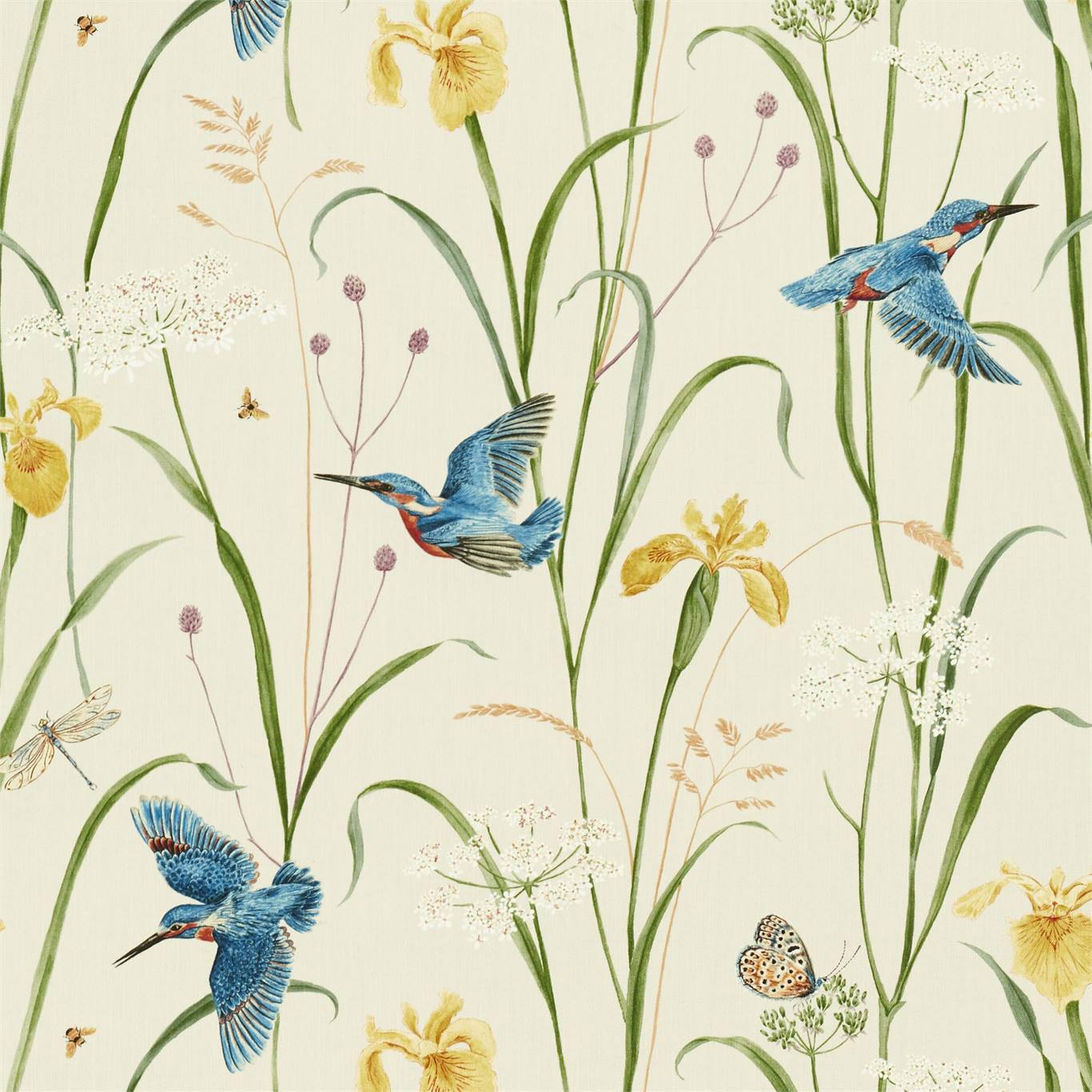 Sanderson kangas Kingfisher & Iris