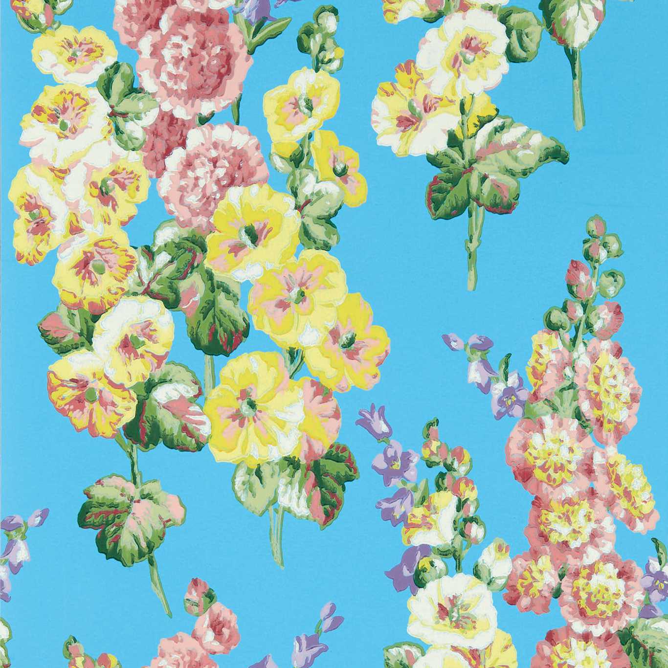 Sanderson tapeet Hollyhocks