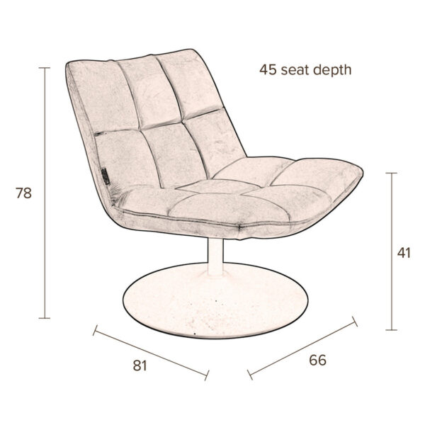 Dutchbone baaritool Bar Lounge Chair
