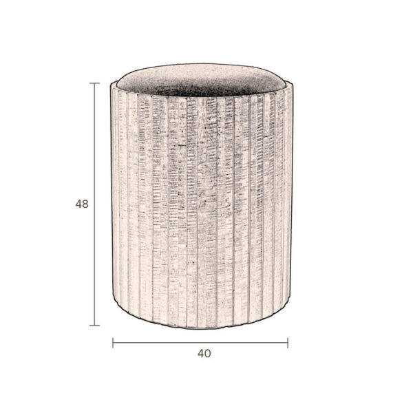 Dutchbone tumba Bay Storage Pouf High