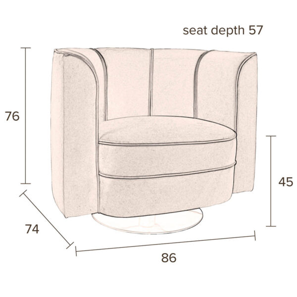 Dutchbone tugitool Flower Lounge Chair