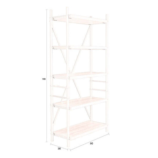 Dutchbone riiul Iron Shelf Beige High