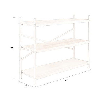 Dutchbone riiul Iron Shelf Beige Low