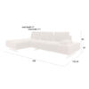 Dutchbone nurgadiivan Shelly Sofa Cinnamon Left Chaise Longue