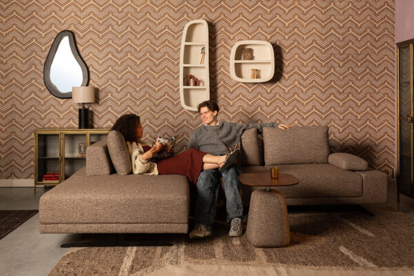 Dutchbone nurgadiivan Shelly Sofa Cinnamon Left Chaise Longue