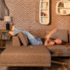 Dutchbone nurgadiivan Shelly Sofa Cinnamon Left Chaise Longue