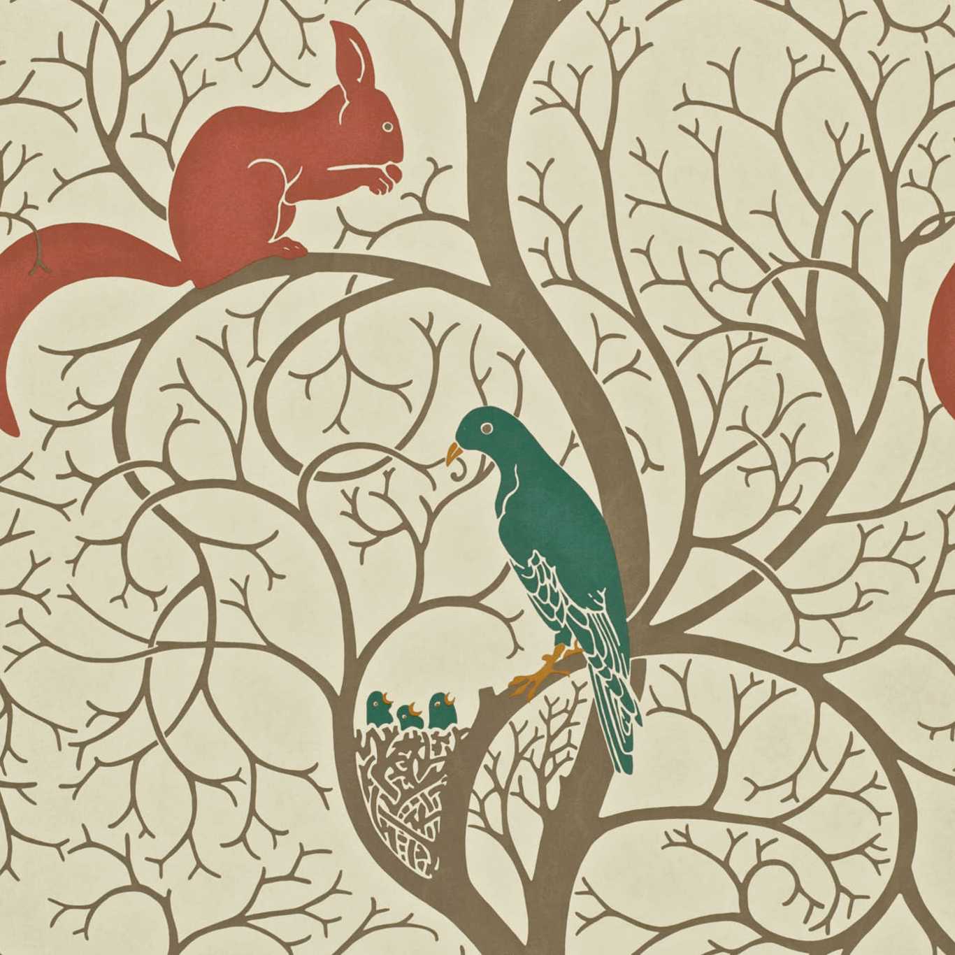 Sanderson tapeet Squirrel & Dove
