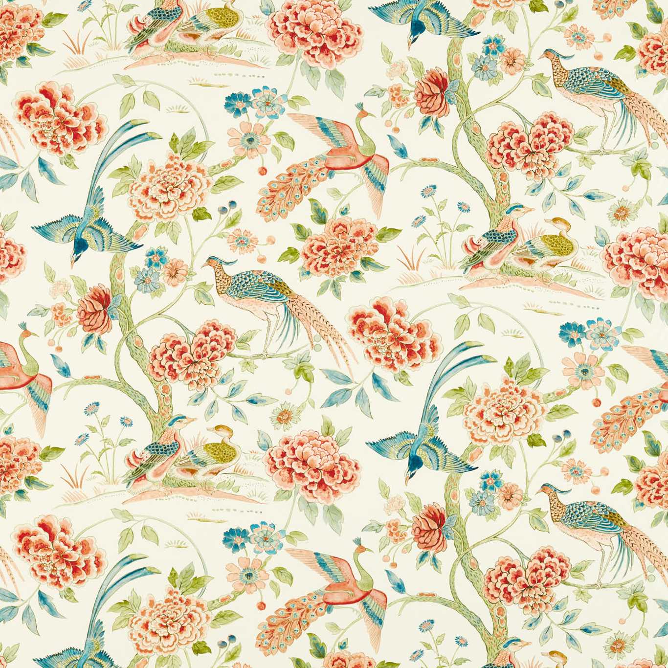 Sanderson kangas Indienne Peacock