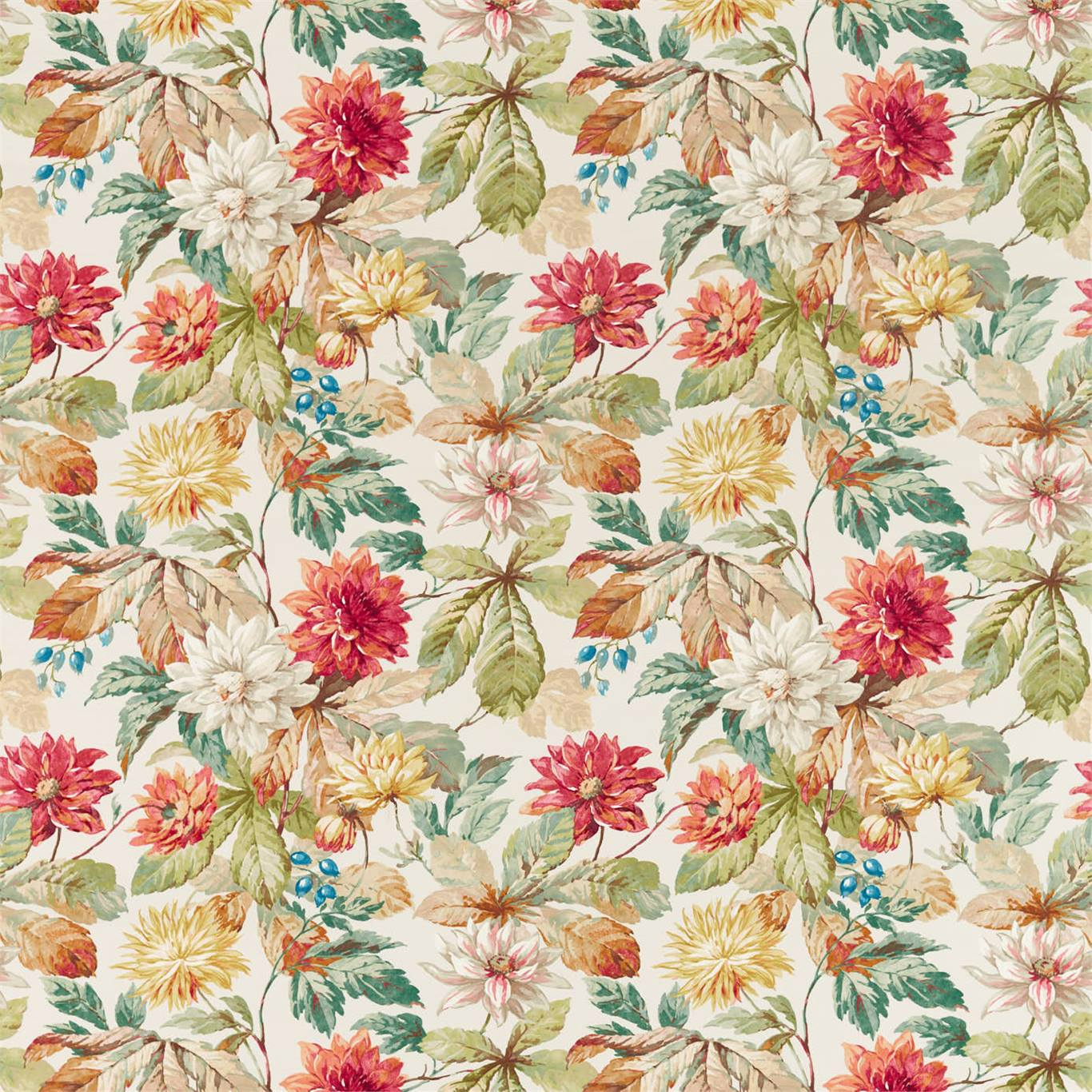 Sanderson kangas Dahlia & Rosehip