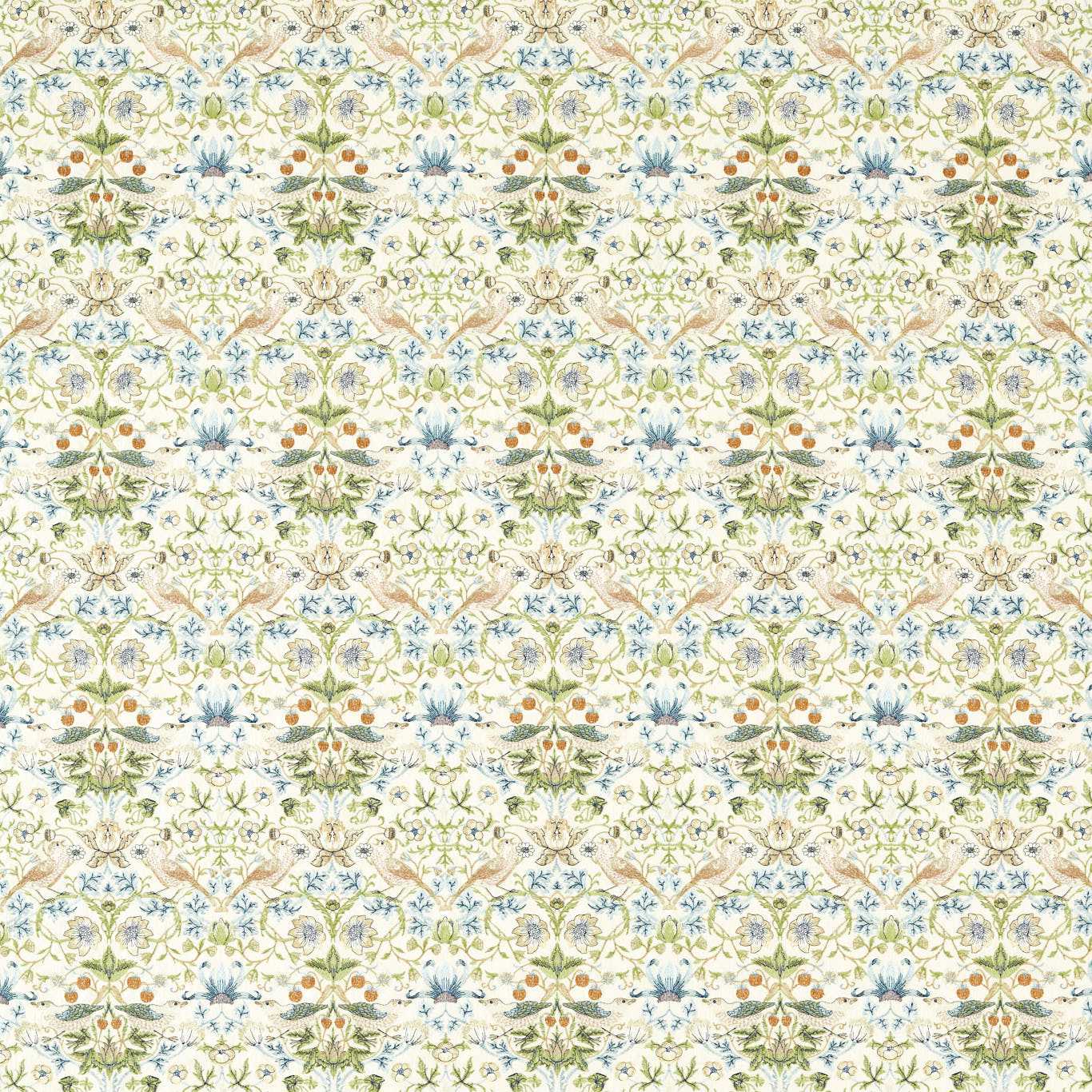 Clarke & Clarke kangas Strawberry Thief Embroidery