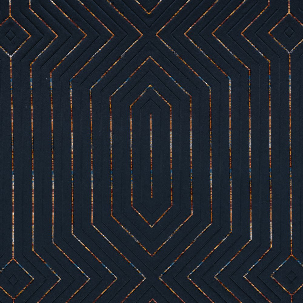 9135 - Left211 Casamance kangas Pyramide Bleu Nuit