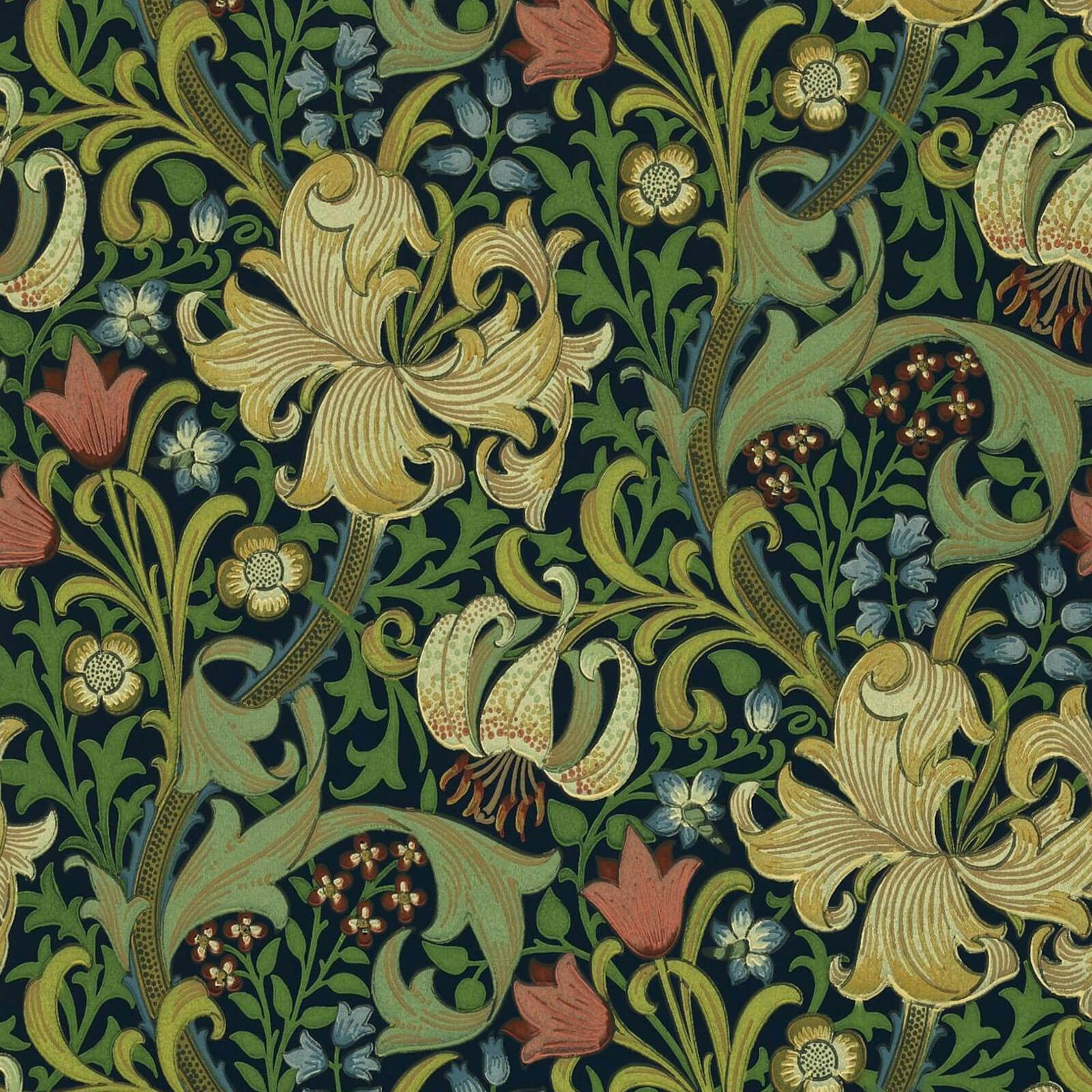 Morris & Co. tapeet Golden Lily