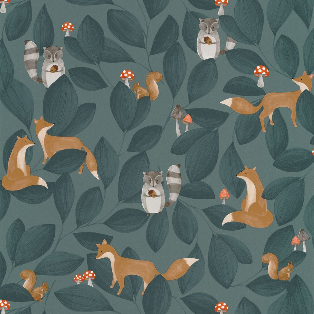 hMTJsRDaG0 Casadeco tapeet Woodland Animals