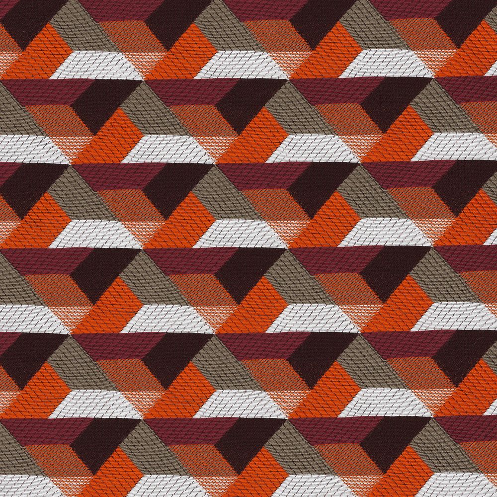 Casamance kangas Ragtime Orange Brulee / Bordeaux