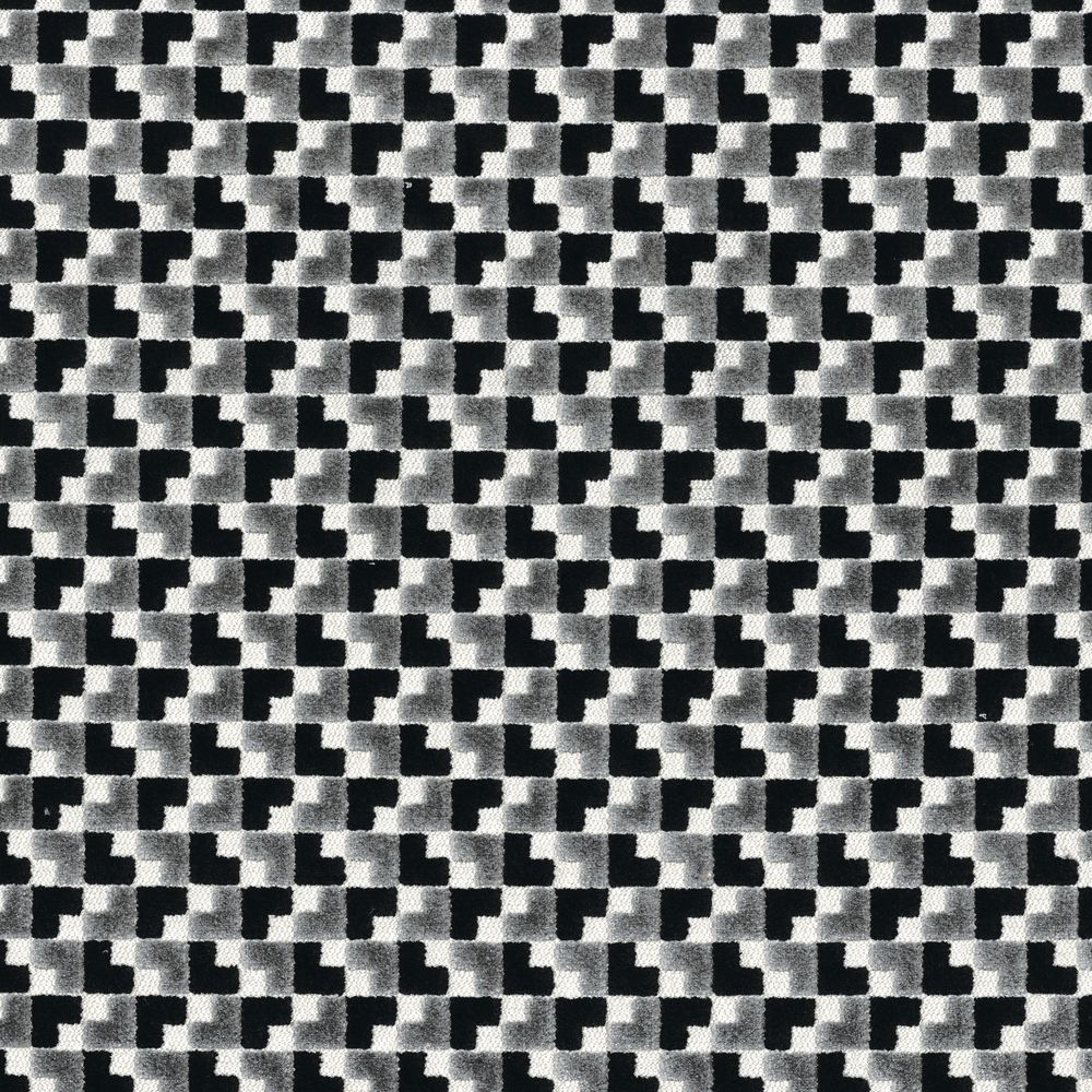 Casamance kangas Baker Street Gris / Noir De Lune