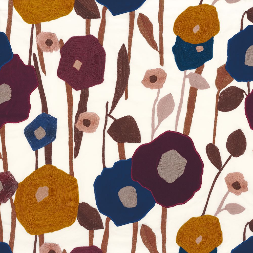 282 - scan Casamance kangas Manali Bleu Azurite Pourpre