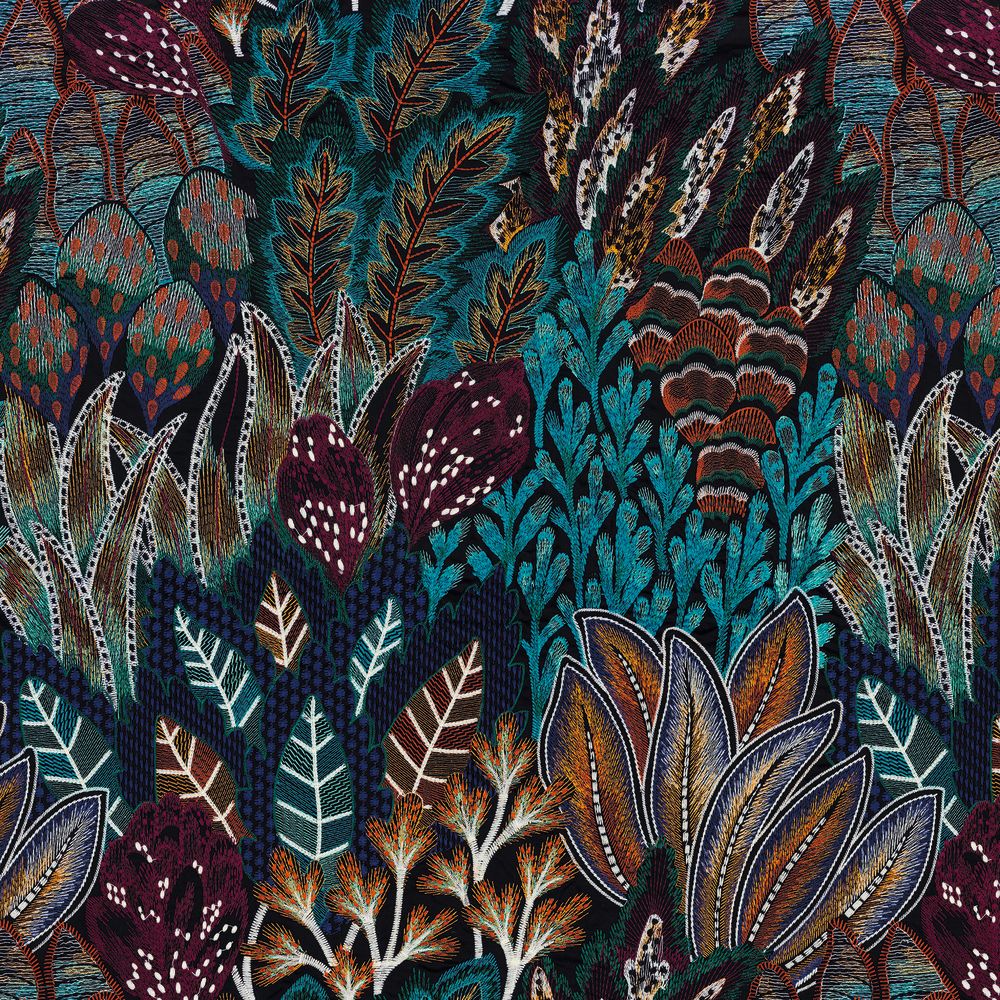 Casamance kangas Salonga Noir De Lune Marine
