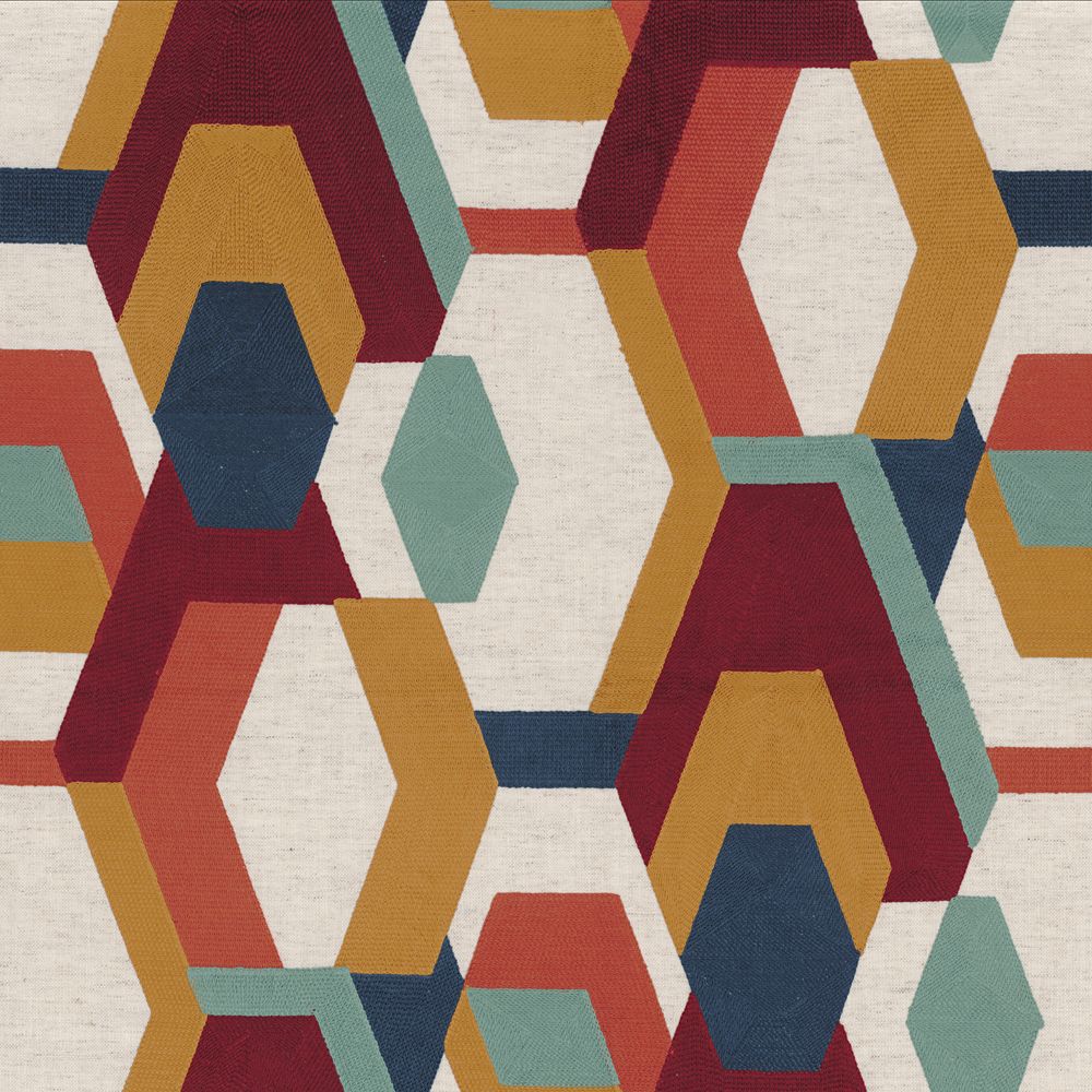 Casamance kangas Decoupage Bordeaux Bleu