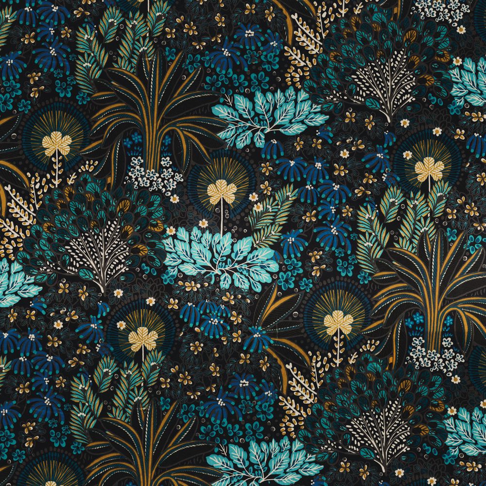 Casamance kangas Opium Marine / Jaune Or