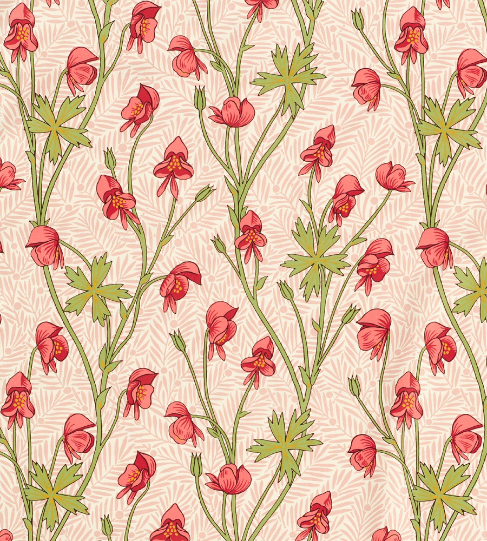 monkshood-morris-and-co-rhubarb-fabric-227220-image01 Morris & Co kangas Monkshood