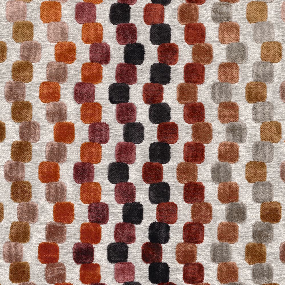 Casamance kangas Orphisme Bordeaux / Tangerince