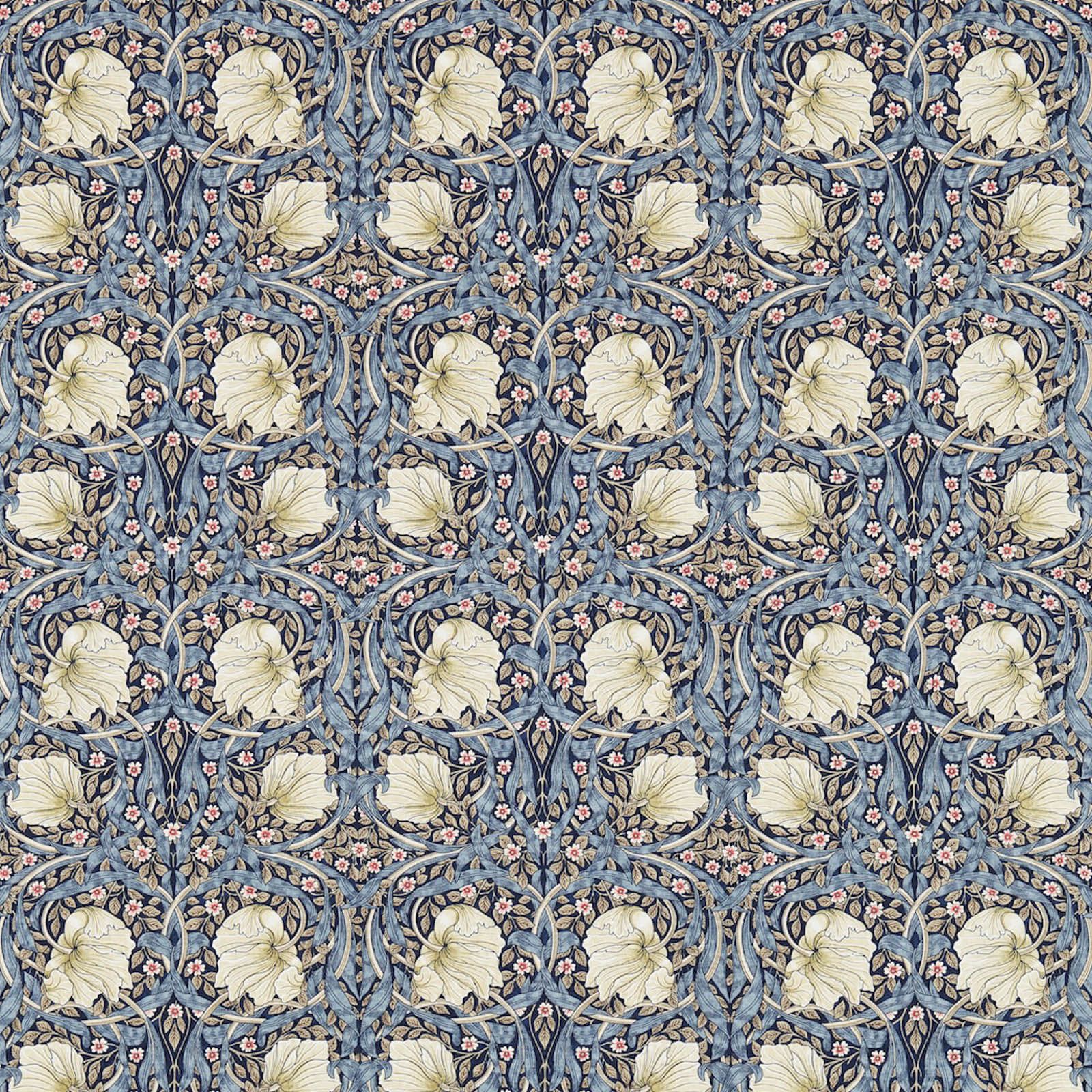pimpernel-morris-and-co-indigo-hemp-fabric-224494-image01 Morris & Co kangas Pimpernel