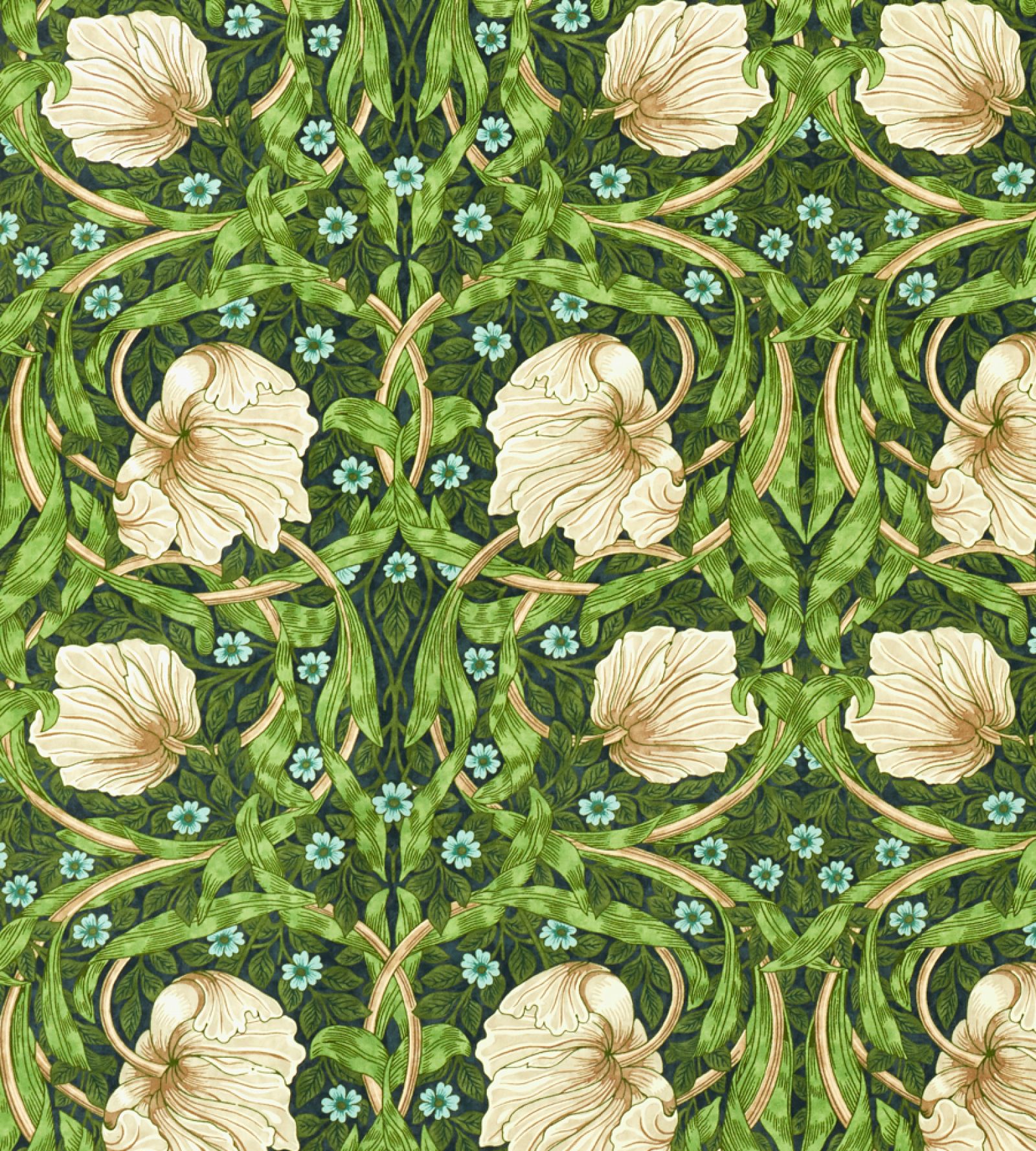 pimpernel-morris-and-co-midnight-fields-fabric-227215-image01 Morris & Co kangas Pimpernel