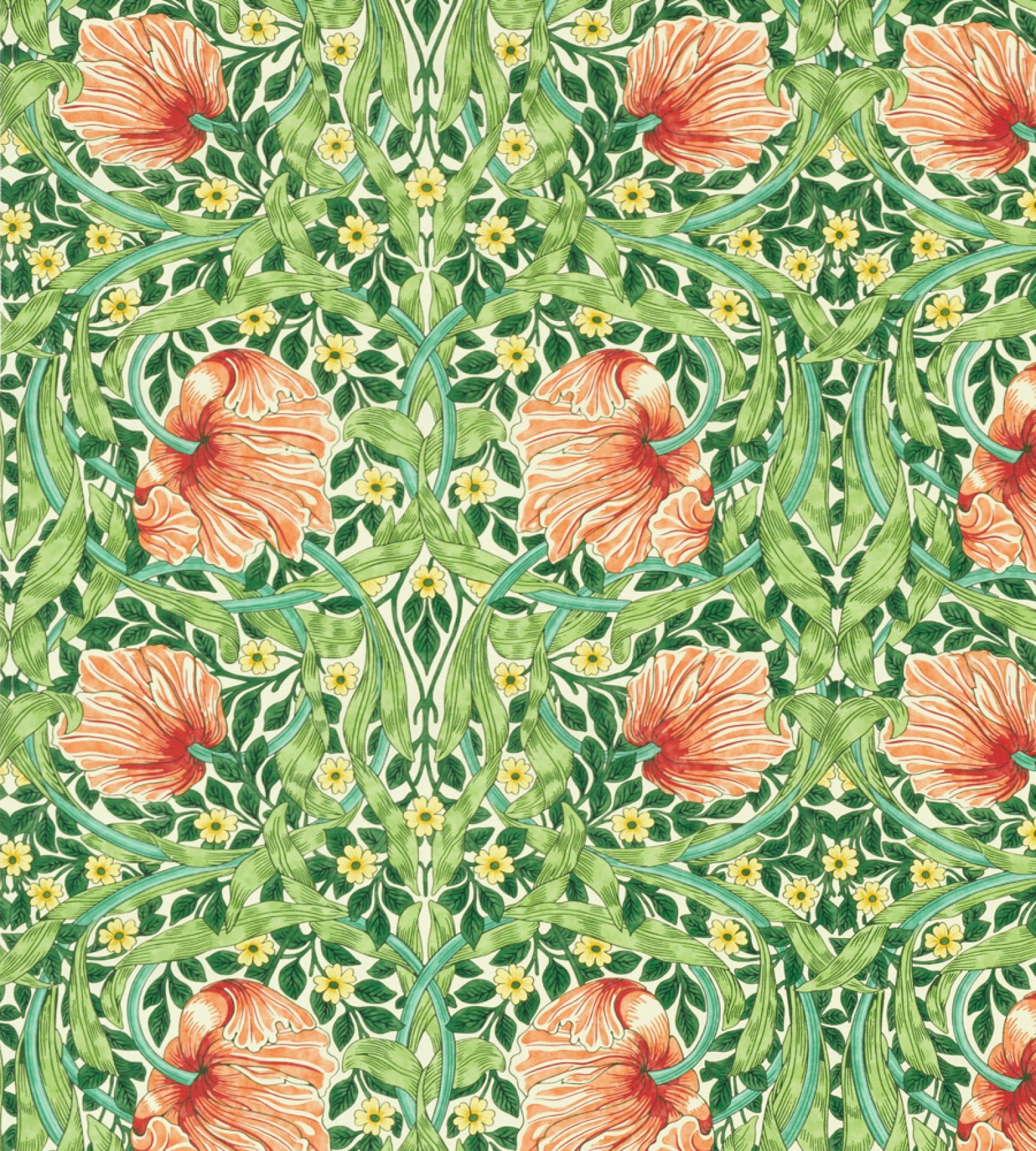 pimpernel-morris-and-co-shamrock-watermelon-fabric-227213-image01 Morris & Co kangas Pimpernel