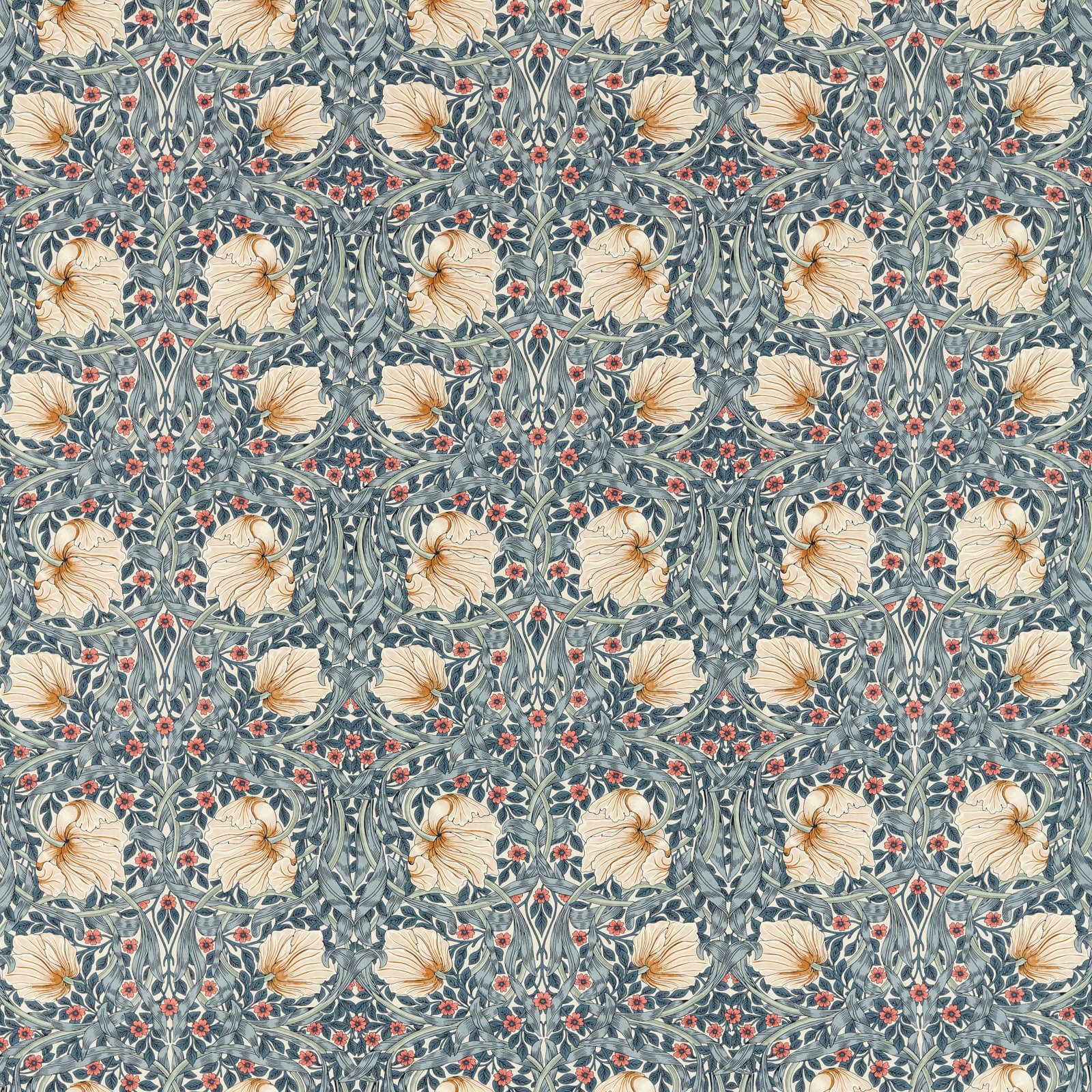 pimpernel-morris-and-co-woad-coral-fabric-227233-image01 Morris & Co kangas Pimpernel