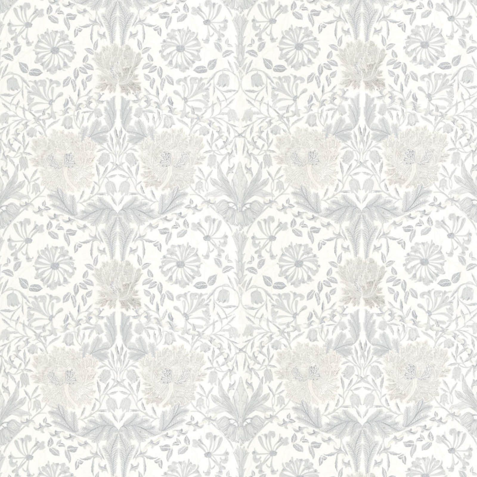 pure-honeysuckle-and-tulip-embroidery-morris-and-co-lightish-grey-fabric-236650-image01 Morris & Co kangas Pure Honeysuckle & Tulip Embroidery