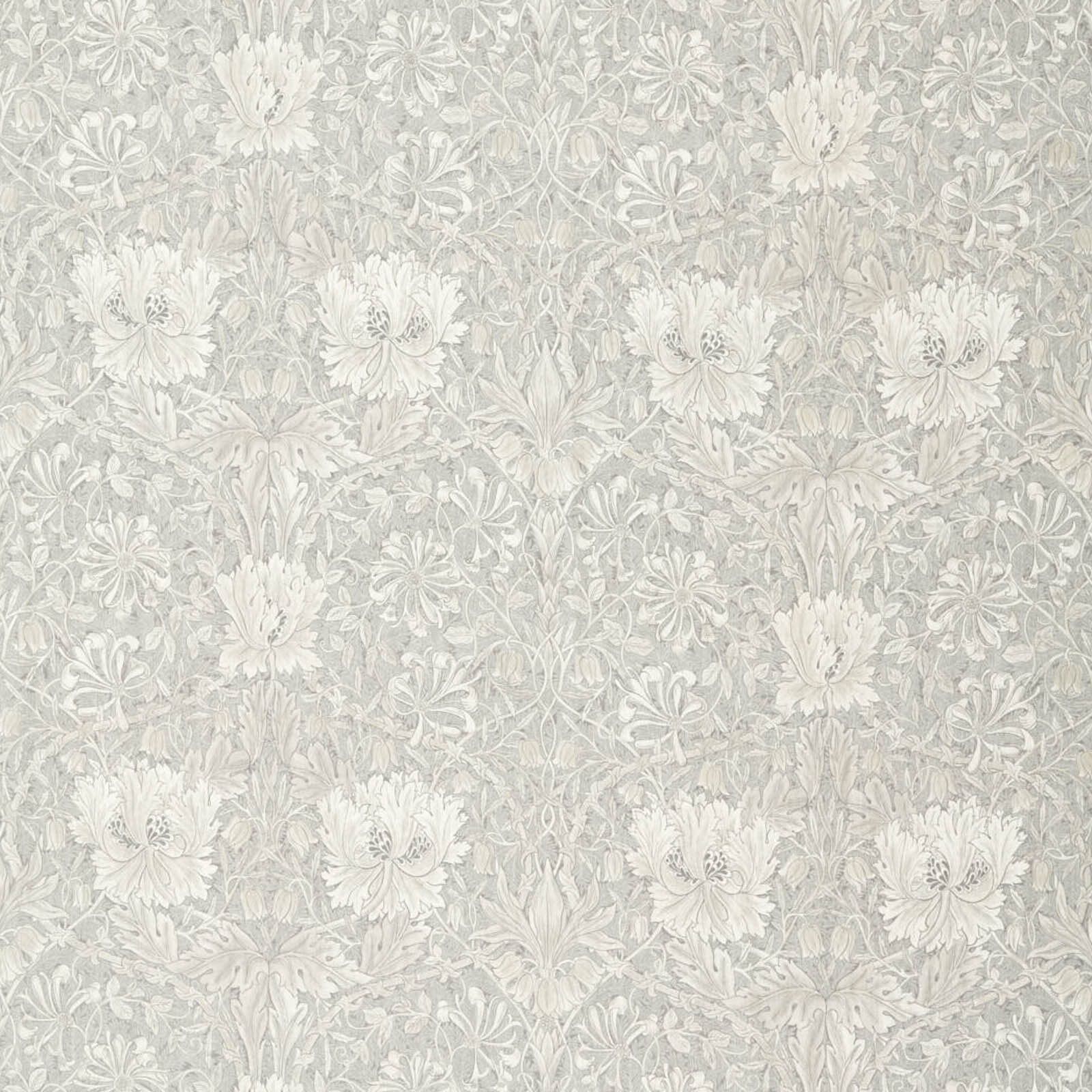 pure-honeysuckle-and-tulip-print-morris-and-co-light-grey-blue-fabric-226481-image01 Morris & Co kangas Pure Honeysuckle & Tulip Print