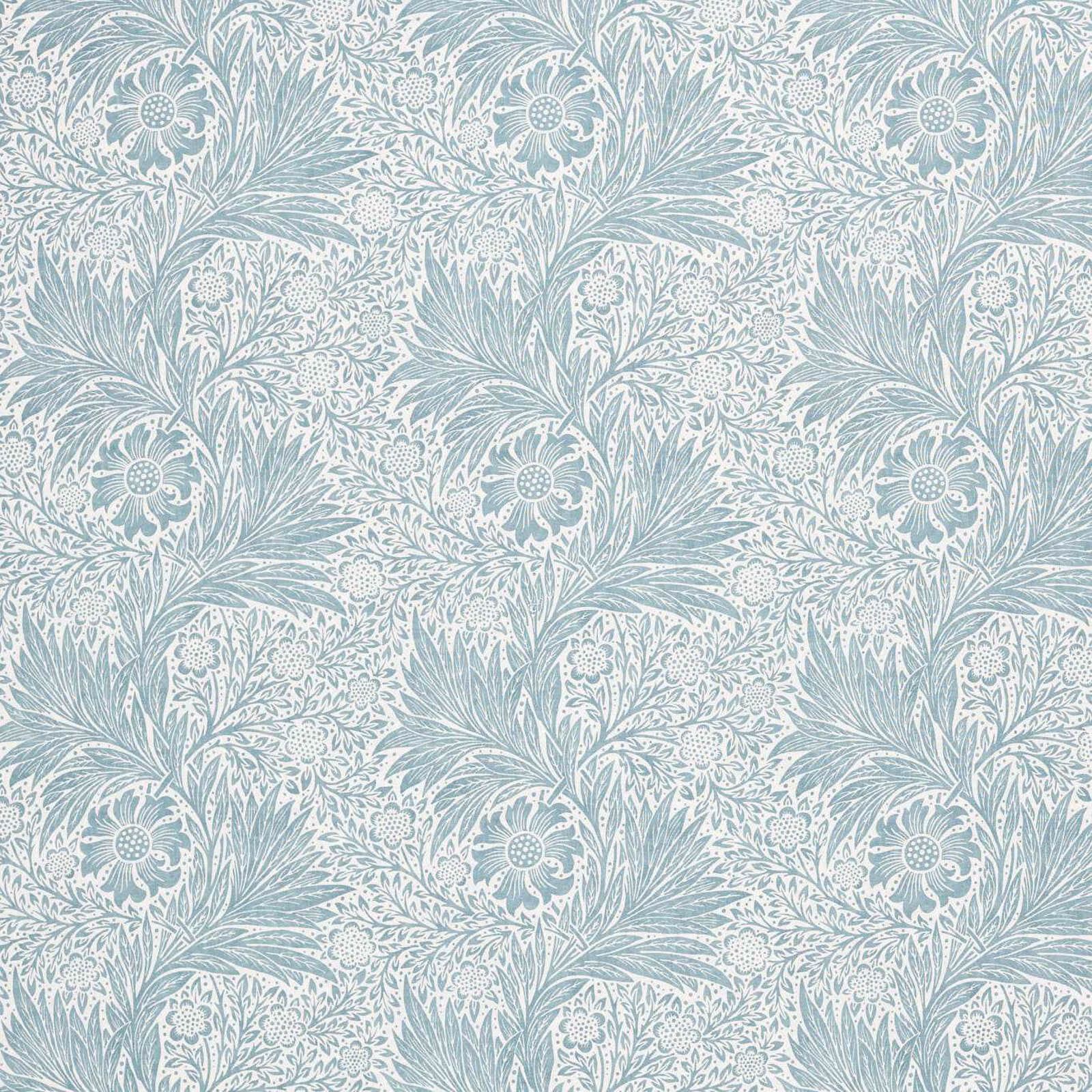 pure-marigold-sheer-wide-width-morris-and-co-soft-blue-fabric-227295-image01 Morris & Co kangas Pure Marigold Sheer Wide Width