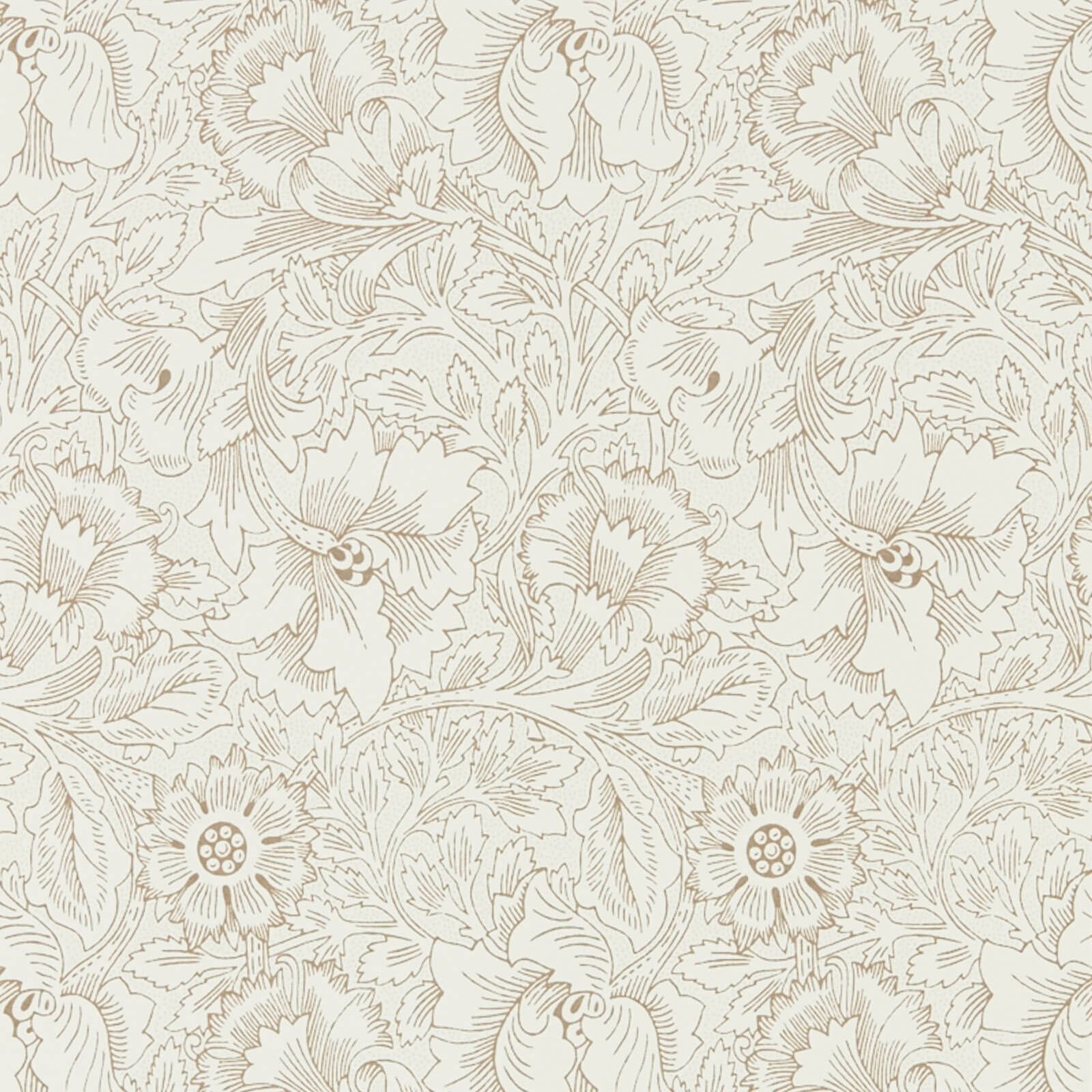 pure-poppy-morris-and-co-cream-gold-wallpaper-216035-image01 Morris & Co. tapeet Pure Poppy