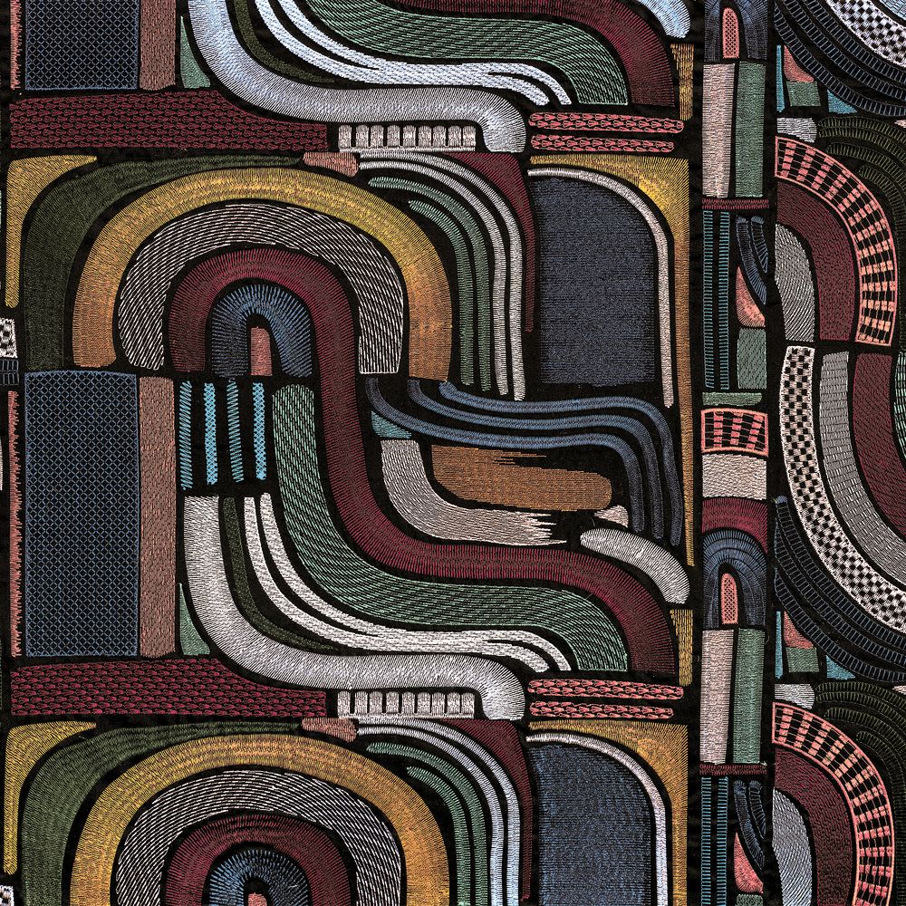 8855 - Left211 Casamance kangas Iena Noir De Lune / Multico