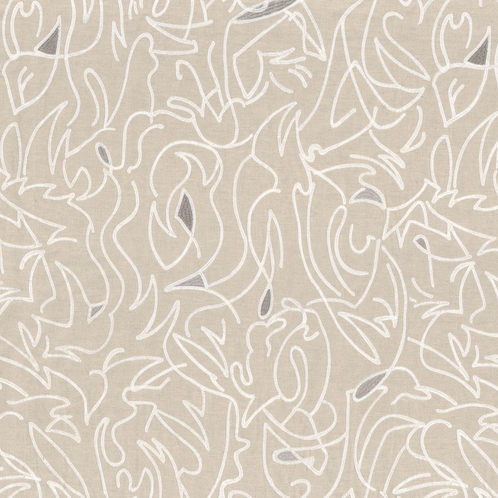 Casamance kangas Anamorphose Blanc