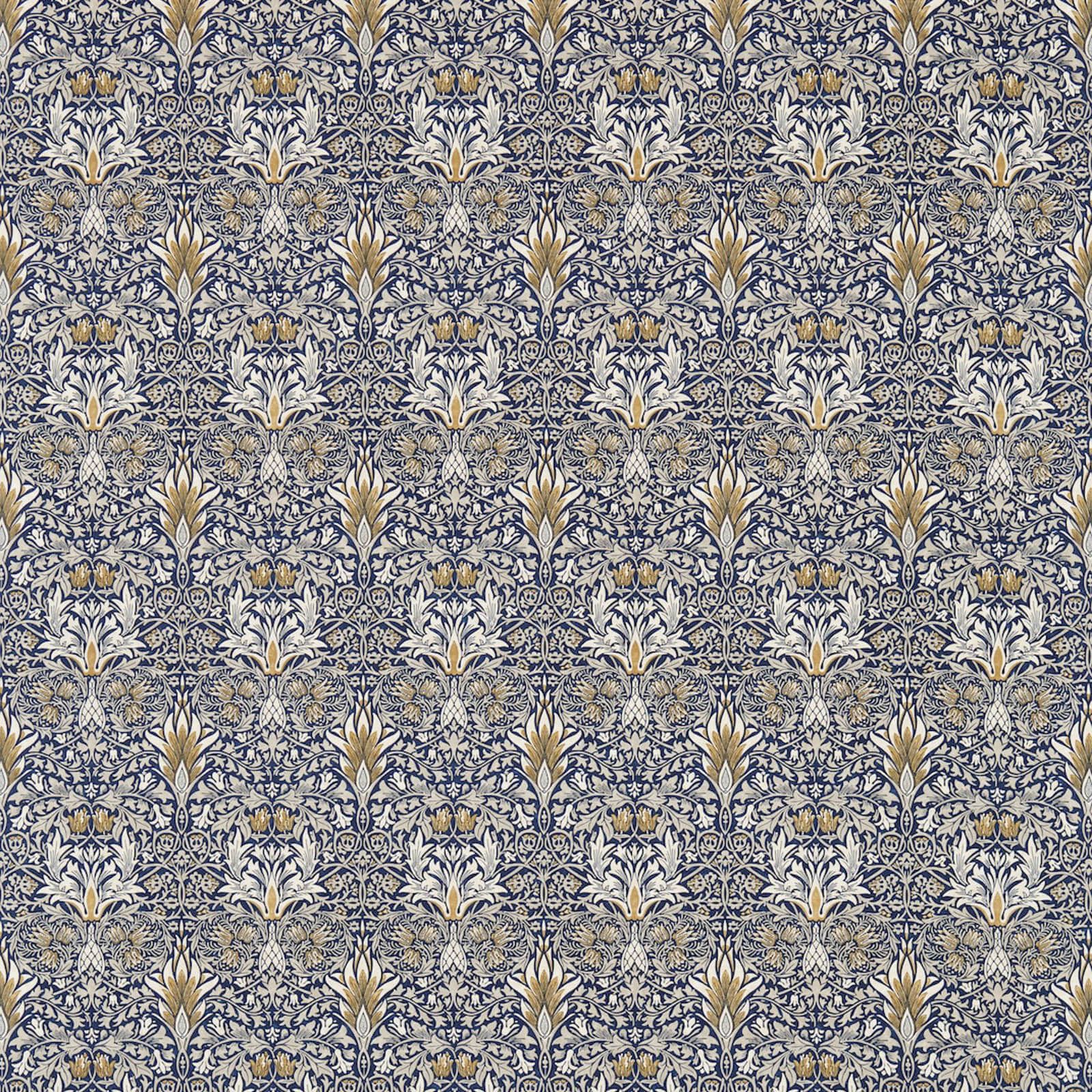 snakeshead-morris-and-co-indigo-hemp-fabric-224469-image01 Morris & Co kangas Snakeshead